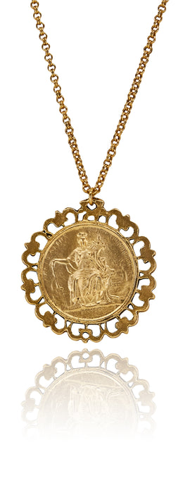 Large Vintage Coin Necklace