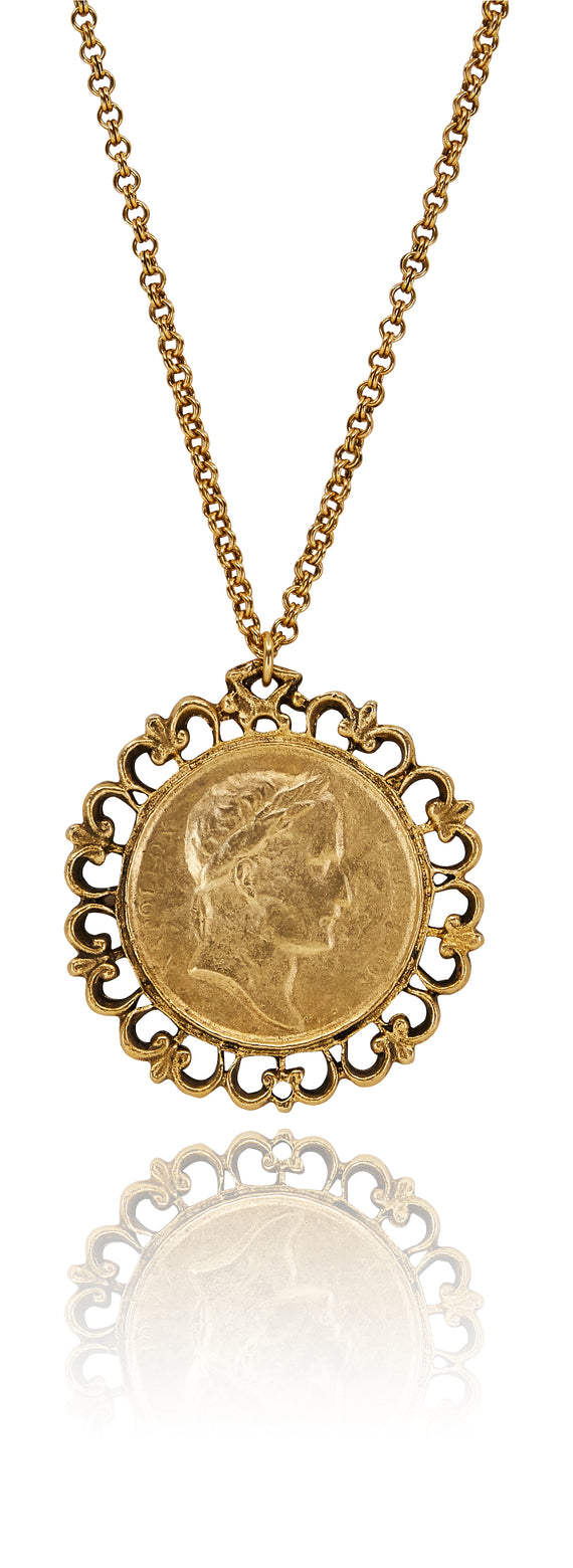 Large Vintage Coin Necklace